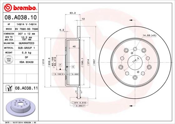 Breco BS 7690 - Гальмівний диск autozip.com.ua