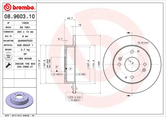 Breco BS 7651 - Гальмівний диск autozip.com.ua