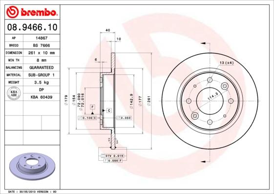 Breco BS 7666 - Гальмівний диск autozip.com.ua