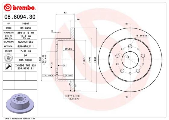 Breco BS 7606 - Гальмівний диск autozip.com.ua
