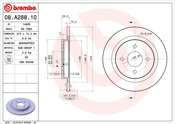 Breco BS 7685 - Гальмівний диск autozip.com.ua