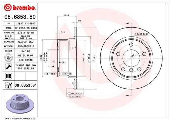 Breco BS 7638 - Гальмівний диск autozip.com.ua