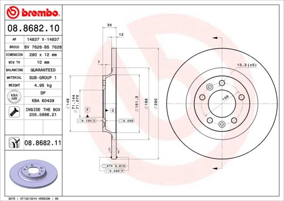 Breco BS 7628 - Гальмівний диск autozip.com.ua