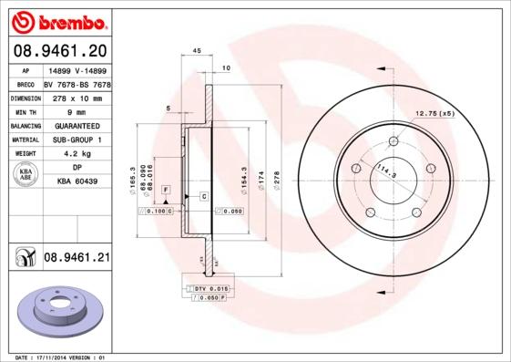 Breco BS 7678 - Гальмівний диск autozip.com.ua