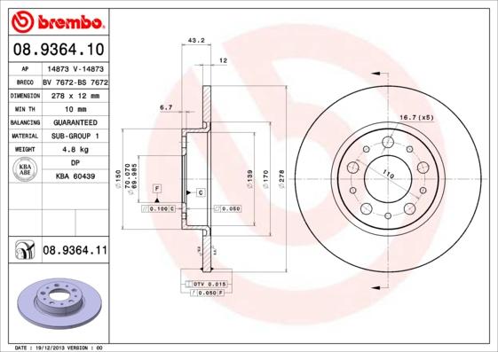 Breco BS 7672 - Гальмівний диск autozip.com.ua