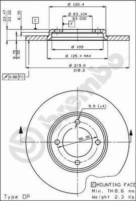 Breco BS 7056 - Гальмівний диск autozip.com.ua