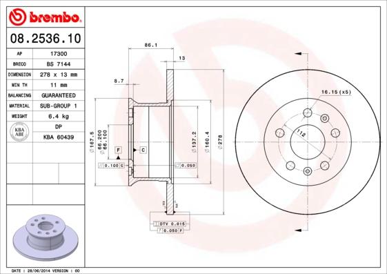 Breco BS 7144 - Гальмівний диск autozip.com.ua