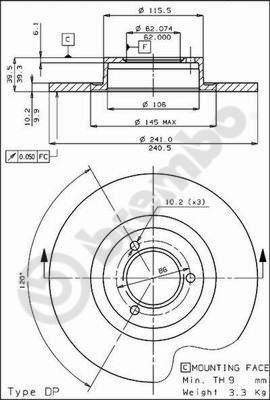 Breco BS 7164 - Гальмівний диск autozip.com.ua