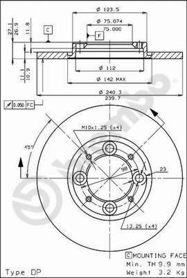 Breco BS 7189 - Гальмівний диск autozip.com.ua