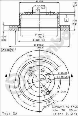 Breco BS 7841 - Гальмівний диск autozip.com.ua