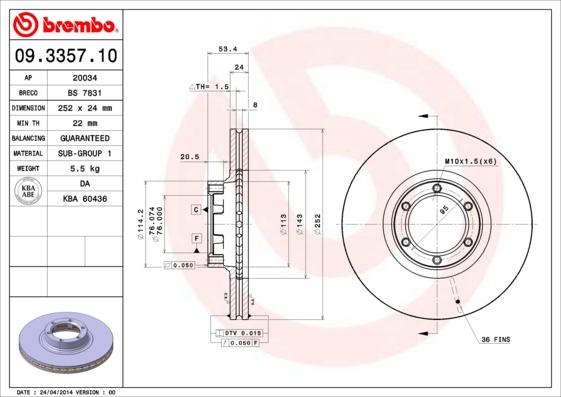 Breco BS 7831 - Гальмівний диск autozip.com.ua