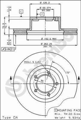 Breco BS 7833 - Гальмівний диск autozip.com.ua