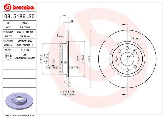 Breco BS 7392 - Гальмівний диск autozip.com.ua