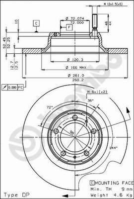 Breco BS 7346 - Гальмівний диск autozip.com.ua
