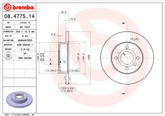 Breco BS 7347 - Гальмівний диск autozip.com.ua