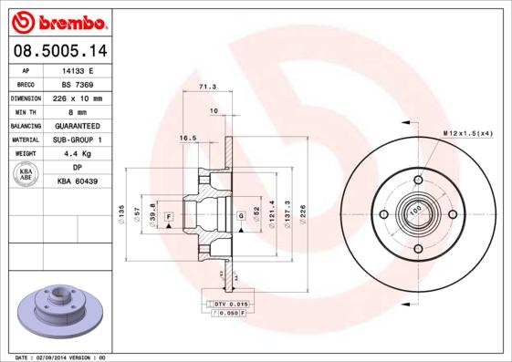 Breco BS 7369 - Гальмівний диск autozip.com.ua