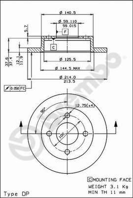 Breco BS 7380 - Гальмівний диск autozip.com.ua