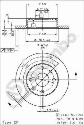 Breco BS 7381 - Гальмівний диск autozip.com.ua