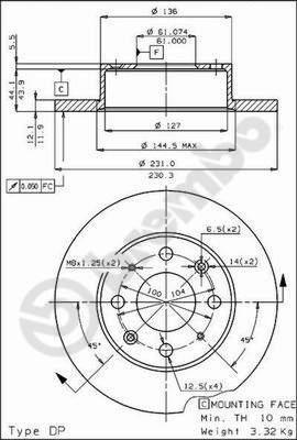 Breco BS 7323 - Гальмівний диск autozip.com.ua