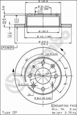 Breco BS 7258 - Гальмівний диск autozip.com.ua