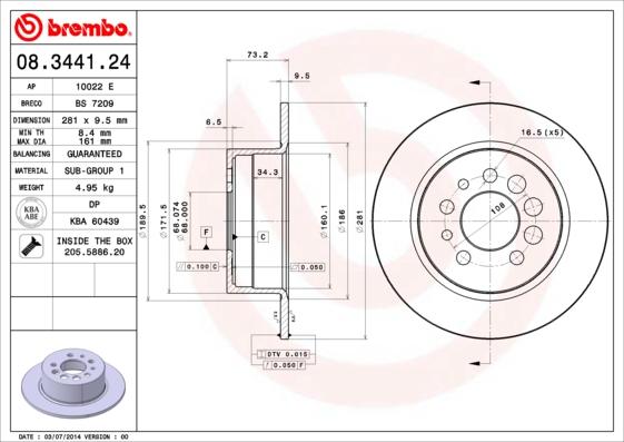 Breco BS 7209 - Гальмівний диск autozip.com.ua