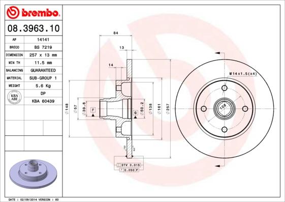 Breco BS 7219 - Гальмівний диск autozip.com.ua