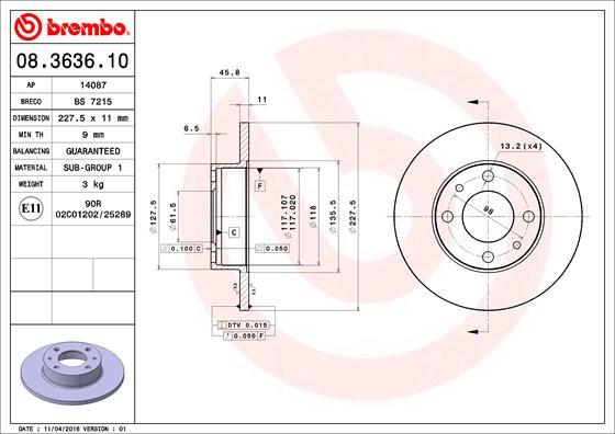 Breco BS 7215 - Гальмівний диск autozip.com.ua