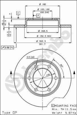 Breco BS 7289 - Гальмівний диск autozip.com.ua