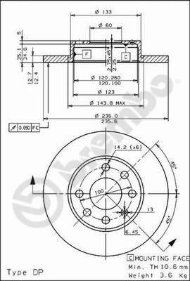 Breco BS 7280 - Гальмівний диск autozip.com.ua