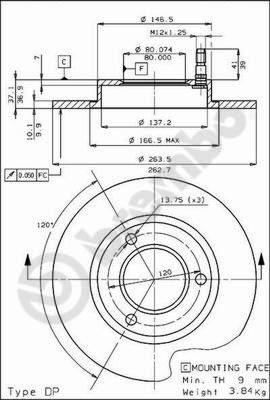 Breco BS 7239 - Гальмівний диск autozip.com.ua