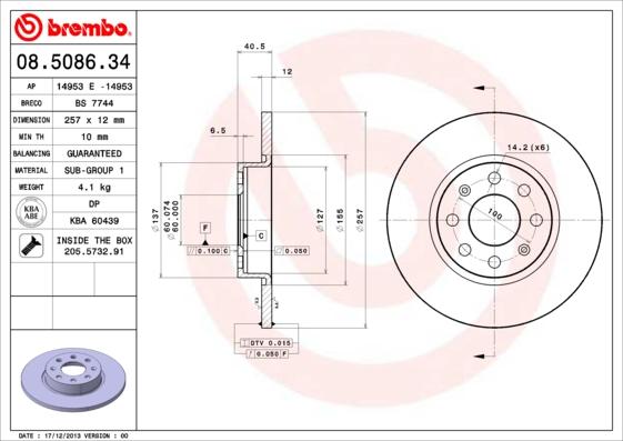 Breco BS 7744 - Гальмівний диск autozip.com.ua