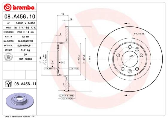 Breco BS 7747 - Гальмівний диск autozip.com.ua