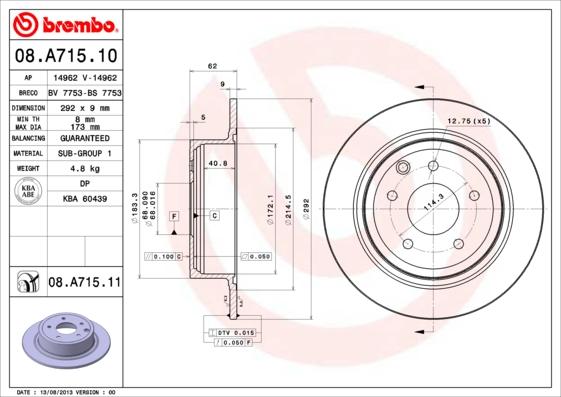 Breco BS 7753 - Гальмівний диск autozip.com.ua