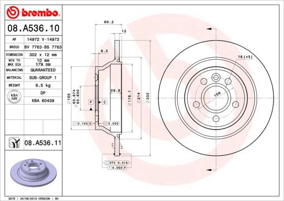 Breco BS 7763 - Гальмівний диск autozip.com.ua