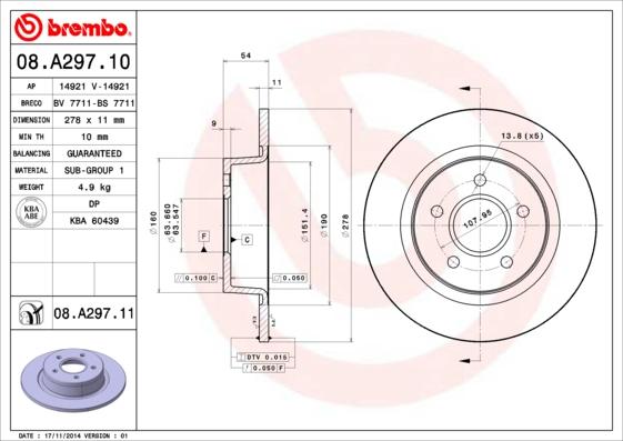 Breco BS 7711 - Гальмівний диск autozip.com.ua