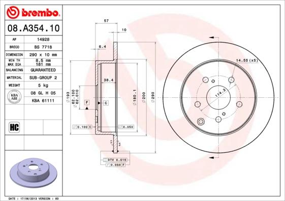 Breco BS 7718 - Гальмівний диск autozip.com.ua