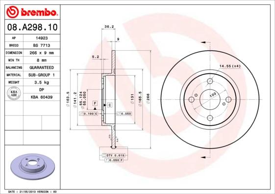 Breco BS 7713 - Гальмівний диск autozip.com.ua