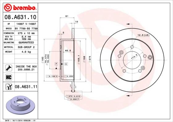 Breco BS 7789 - Гальмівний диск autozip.com.ua