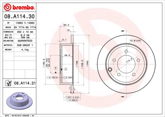 Breco BS 7774 - Гальмівний диск autozip.com.ua