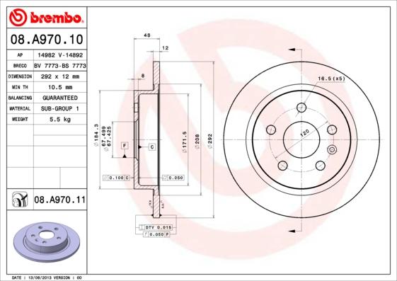 Breco BS 7773 - Гальмівний диск autozip.com.ua