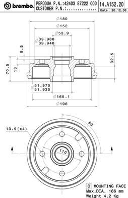 Breco BT 1153 - Гальмівний барабан autozip.com.ua