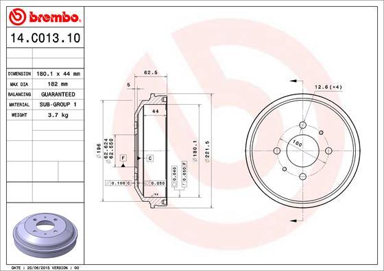 Breco BT 1164 - Гальмівний барабан autozip.com.ua