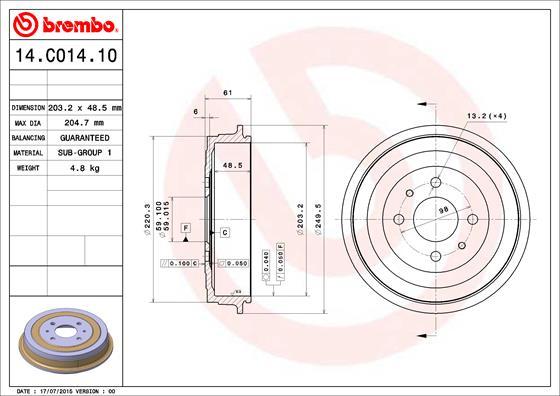 Breco BT 1165 - Гальмівний барабан autozip.com.ua