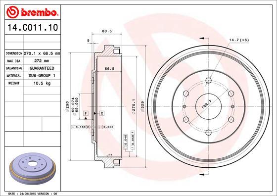 Breco BT 1162 - Гальмівний барабан autozip.com.ua