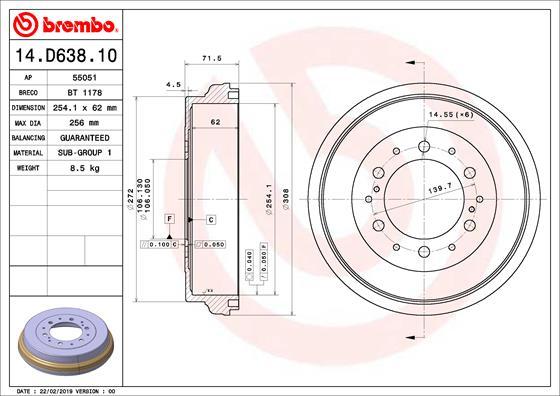 Breco BT 1178 - Гальмівний барабан autozip.com.ua