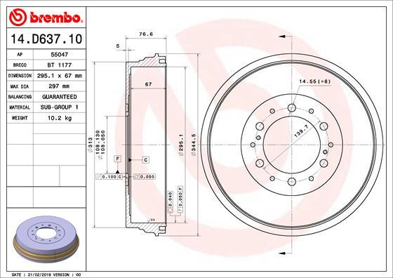 Breco BT 1177 - Гальмівний барабан autozip.com.ua