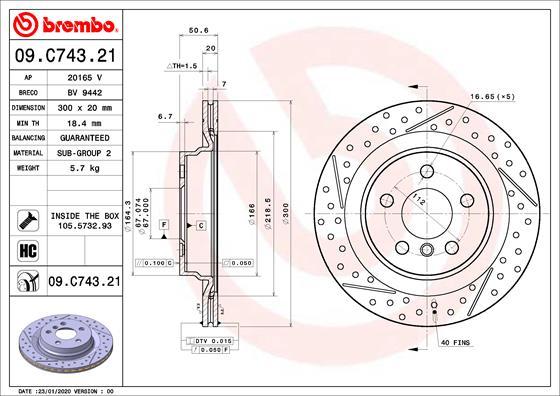 Breco BV 9442 - Гальмівний диск autozip.com.ua