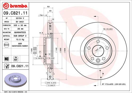 Breco BV 9431 - Гальмівний диск autozip.com.ua