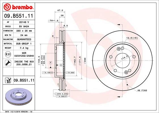 Breco BV 9424 - Гальмівний диск autozip.com.ua