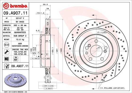 Breco BV 9423 - Гальмівний диск autozip.com.ua
